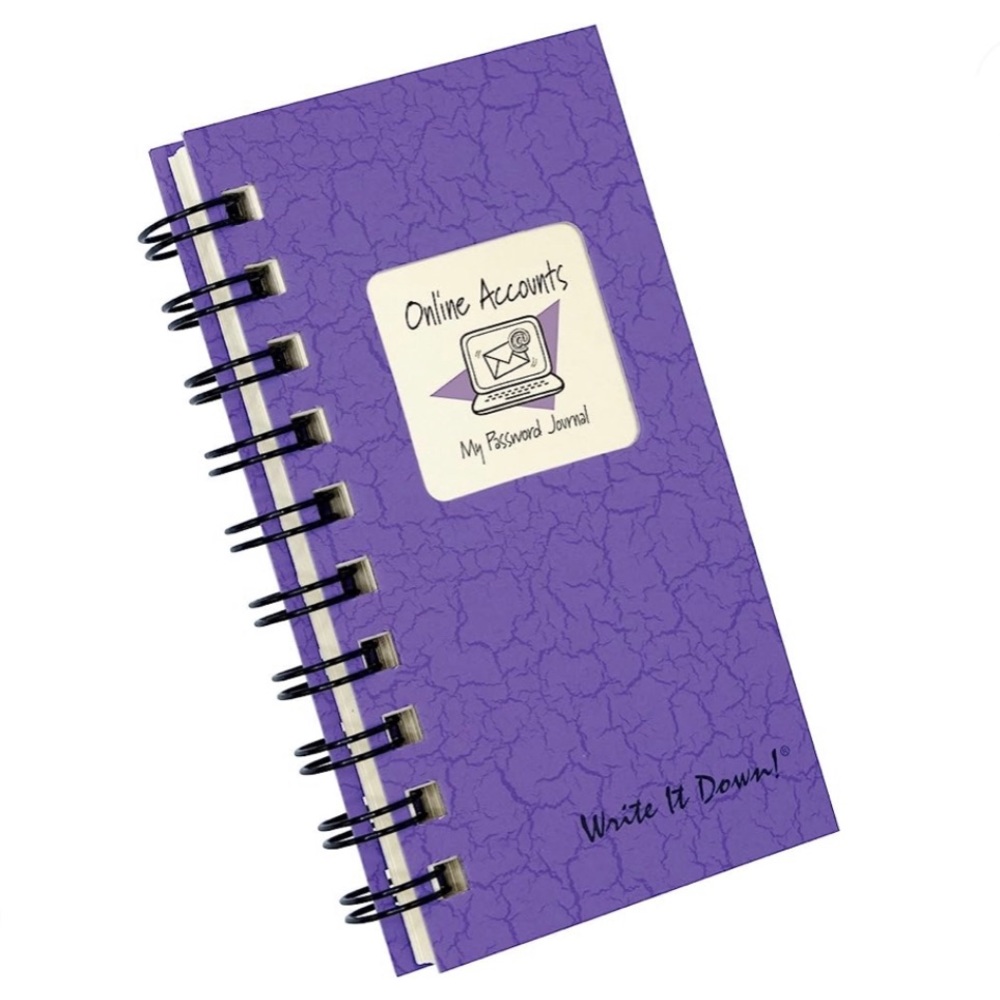 🆕 My Password Journal, Mini Hard Cover, Purple, 3”x 5.5”